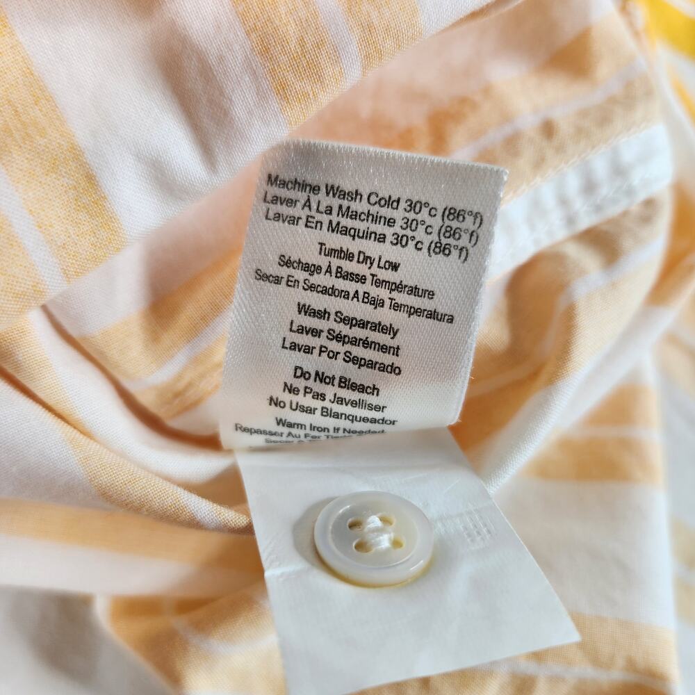 Sundry Button Down Shirt Women's Medium (2) Mango Summer Stripe - Picture 6 of 13